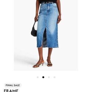 Frame Midaxi Denim Midi Skirt